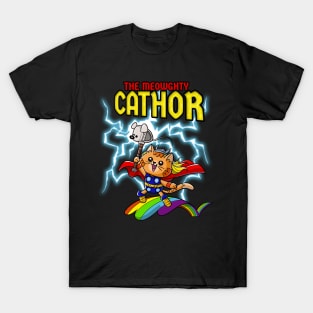 Cat Thor mighty Cat lightning caped Kitty comic T-Shirt